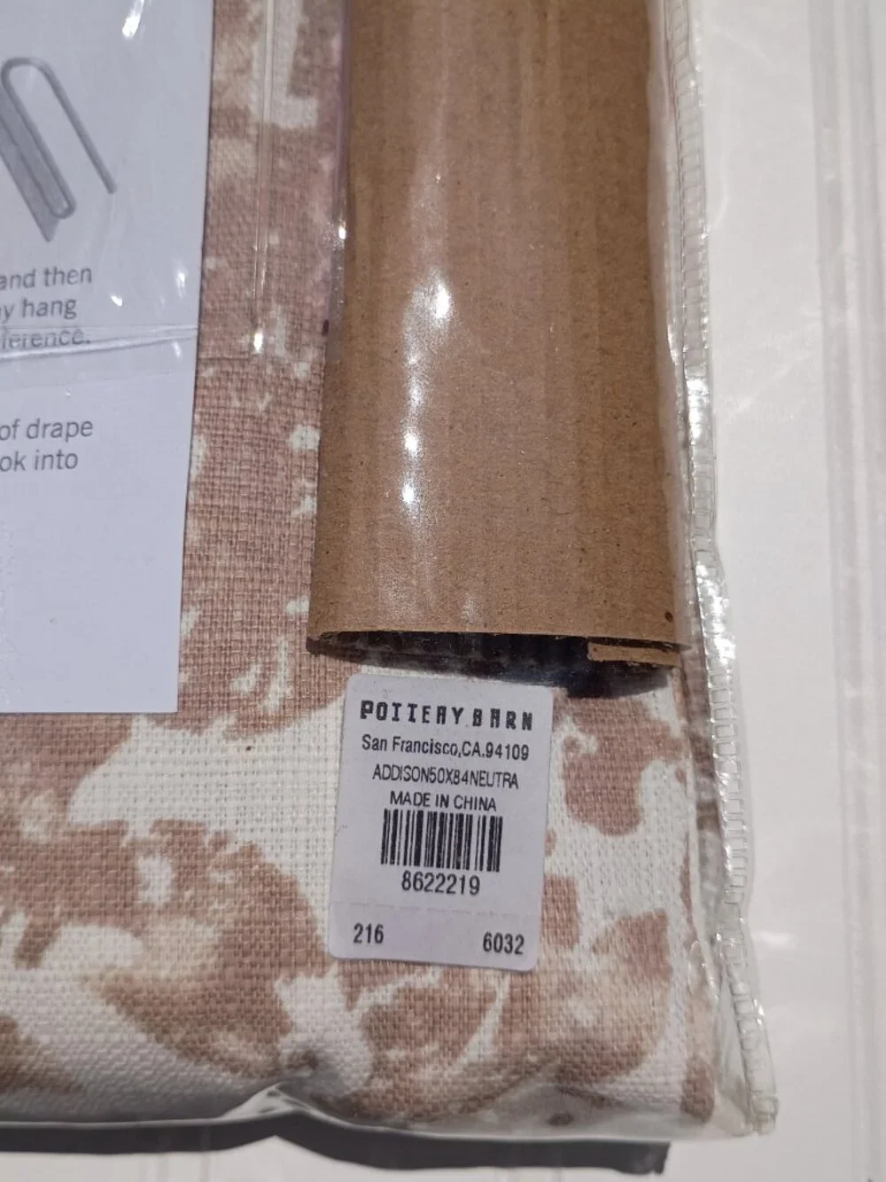 Pottery Barn Curtain Panels 50 X 84 Addison Drapes Floral 3-in-1 Pole Top Rideau